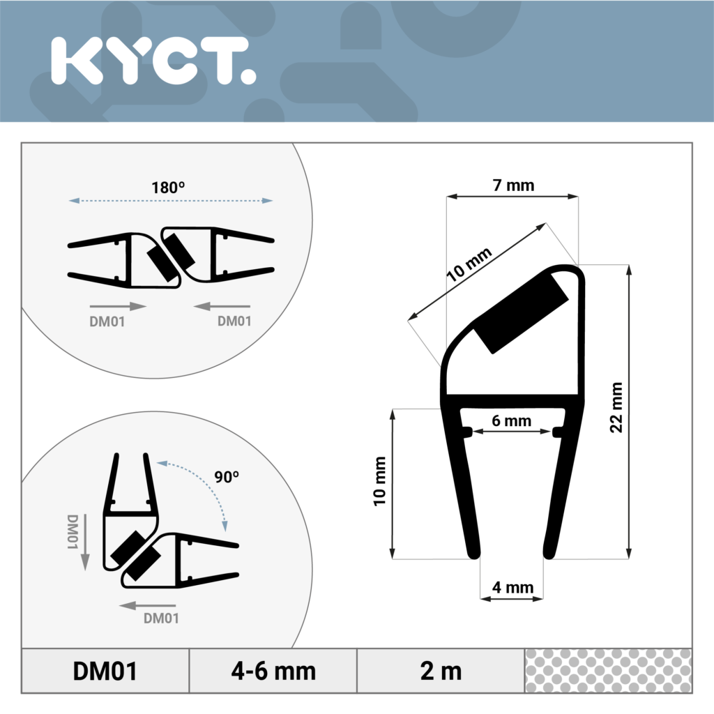Guarnizioni per doccia Guarnizione magnetica per doccia Deflettore d'acqua Labbro di tenuta Porta in vetro Guarnizione di ricambio per cabina doccia Deflettore d'acqua in acrilico Paracolpi in silicone