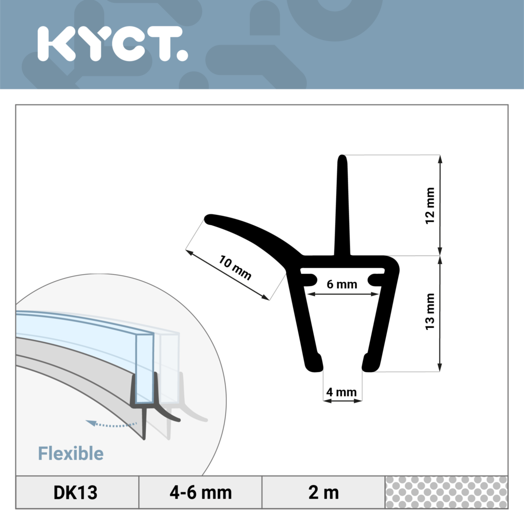 Guarnizioni per doccia Guarnizione magnetica per doccia Deflettore d'acqua Labbro di tenuta Porta in vetro Guarnizione di ricambio per cabina doccia Deflettore d'acqua in acrilico Paracolpi in silicone