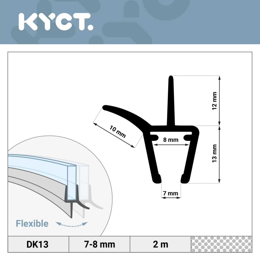 Guarnizioni per doccia Guarnizione magnetica per doccia Deflettore d'acqua Labbro di tenuta Porta in vetro Guarnizione di ricambio per cabina doccia Deflettore d'acqua in acrilico Paracolpi in silicone